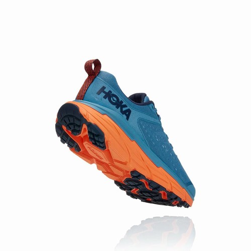 Hoka One One CHALLENGER ATR 6 Wides Shoes For Men India Blue/Orange IN-3791